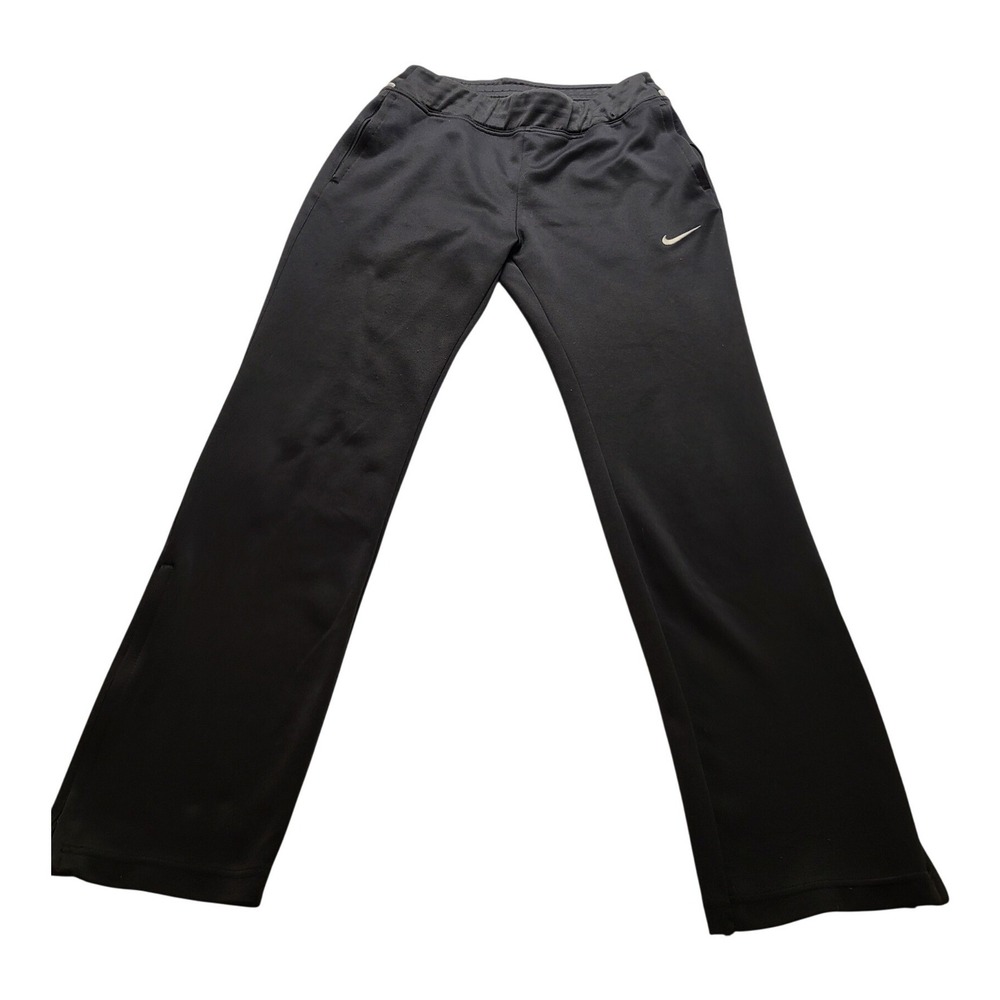 Nike Dri-FIT‎ Men's Black Straight Leg Athletic Track Pants Small Elastic Waist